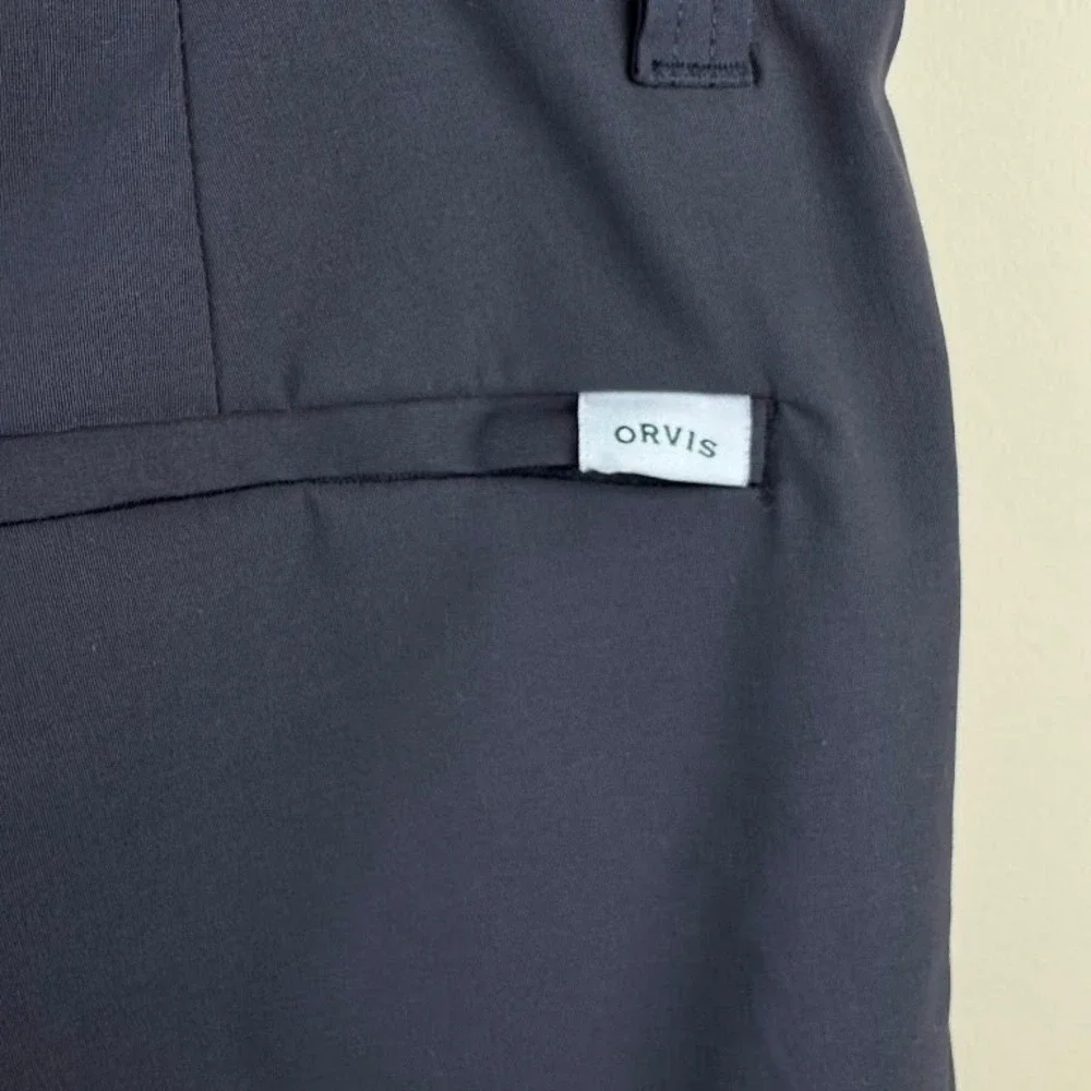 Orvis Mens Tech Performance Pants Charcoal Gray Size 38x30 Stretch Hiking Travel